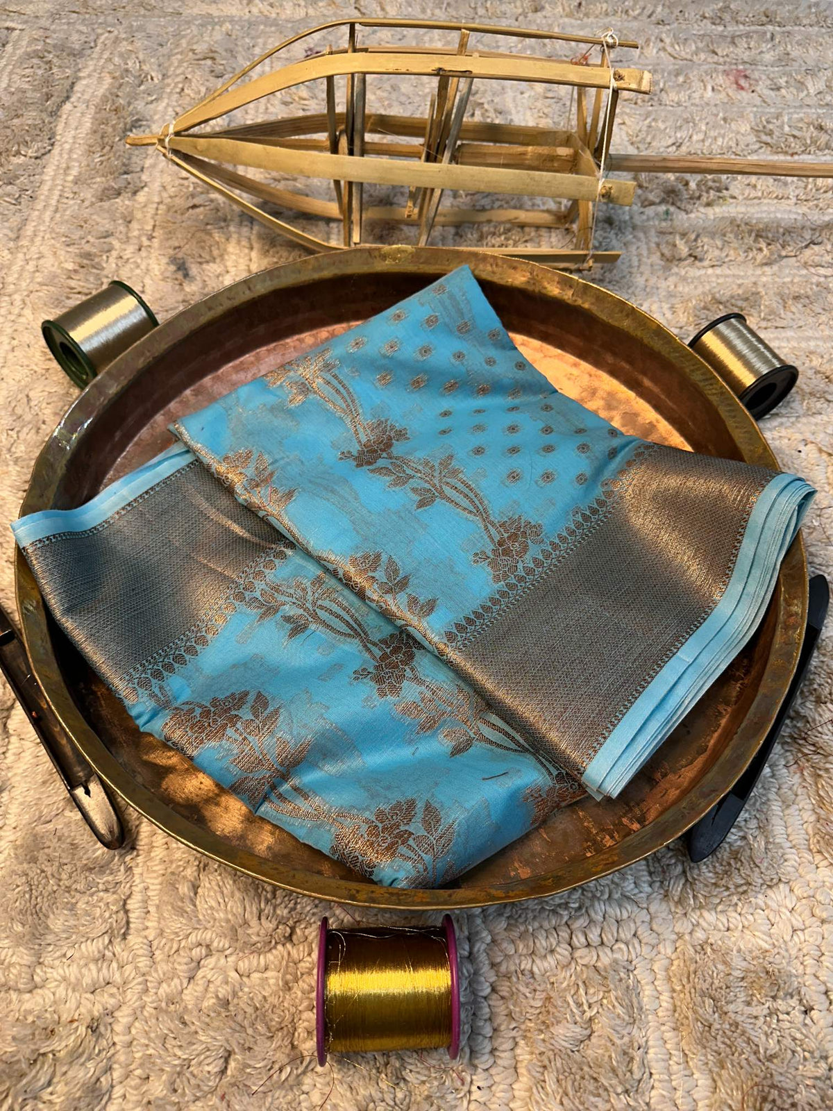 Soft Cotton Silk Rtique Zari Banarasi Saree