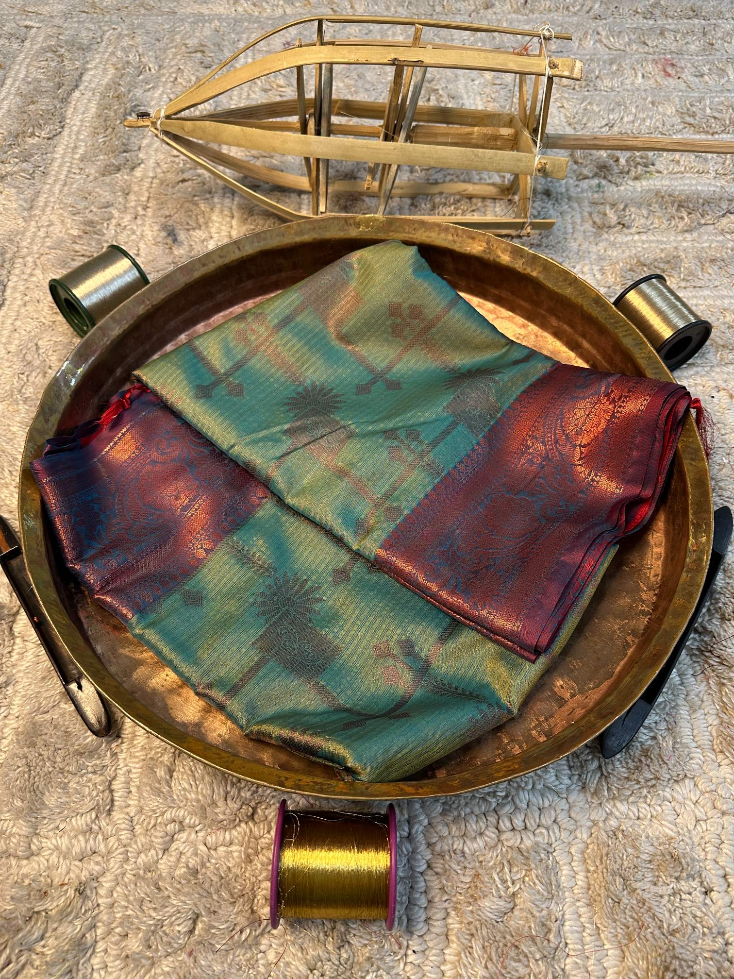 Soft Cotton Silk Rtique Zari Banarasi Saree