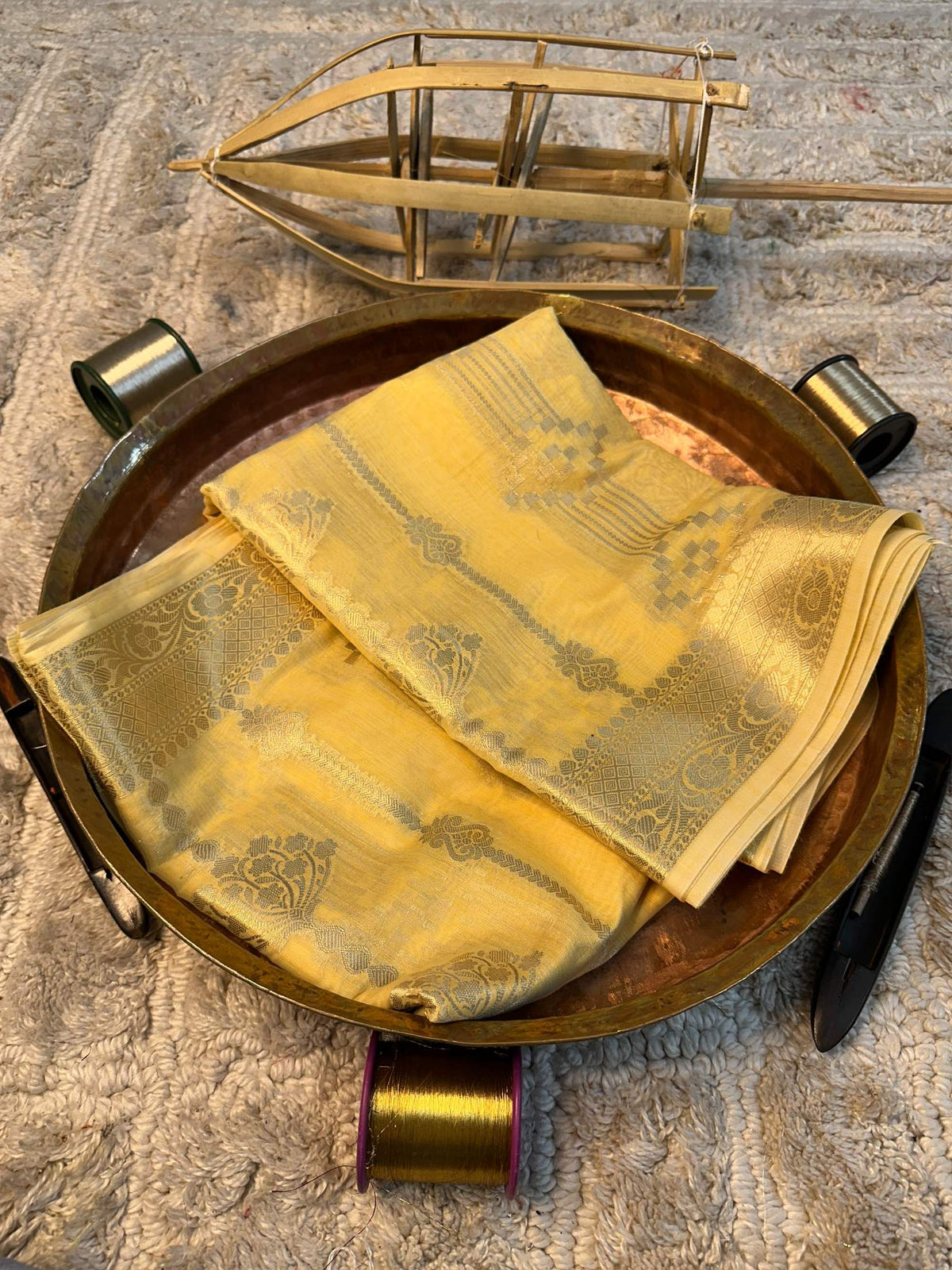 Soft Cotton Silk Rtique Zari Banarasi Saree