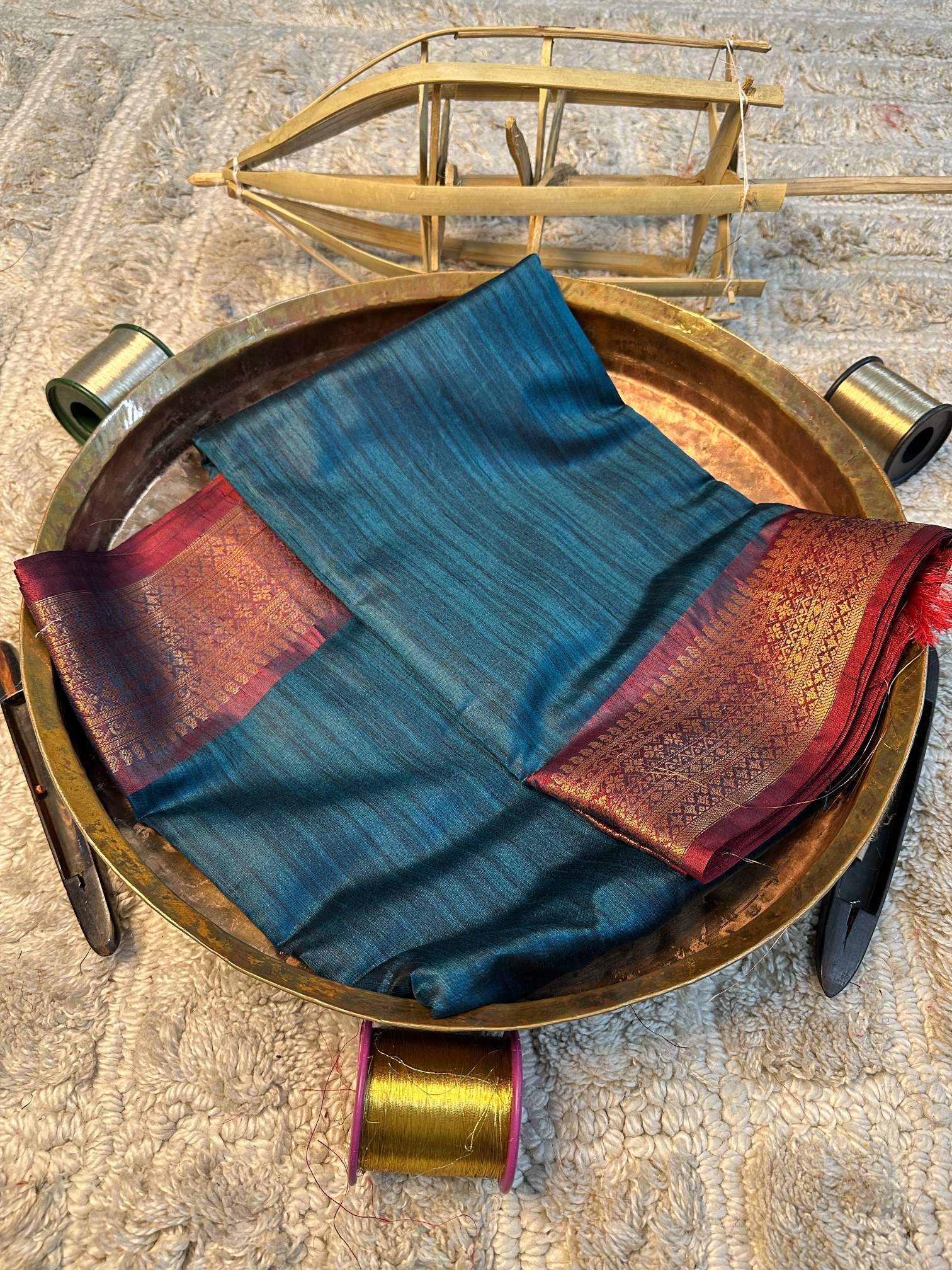 Soft Cotton Silk Rtique Zari Banarasi Saree