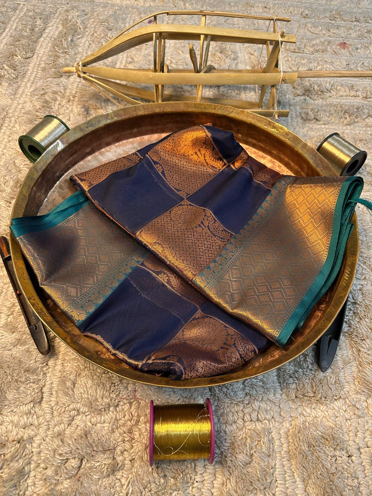 Soft Cotton Silk Rtique Zari Banarasi Saree