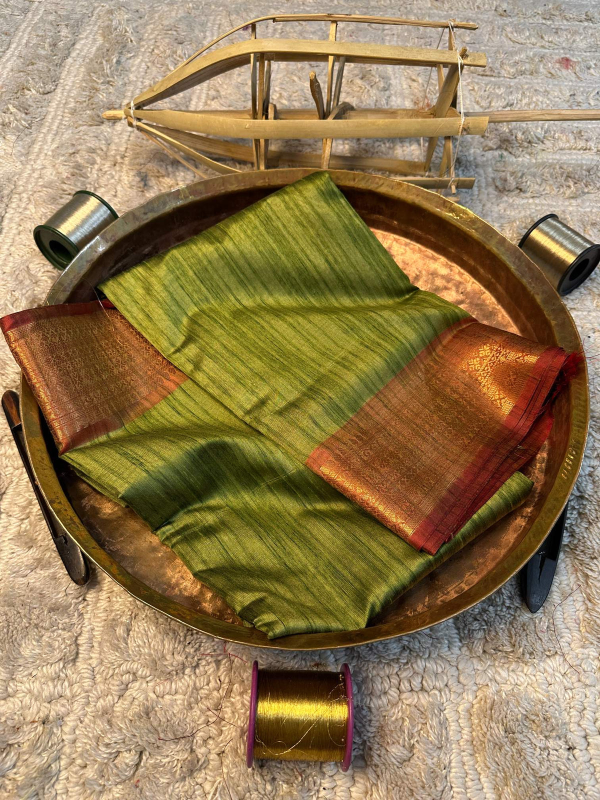 Soft Cotton Silk Rtique Zari Banarasi Saree