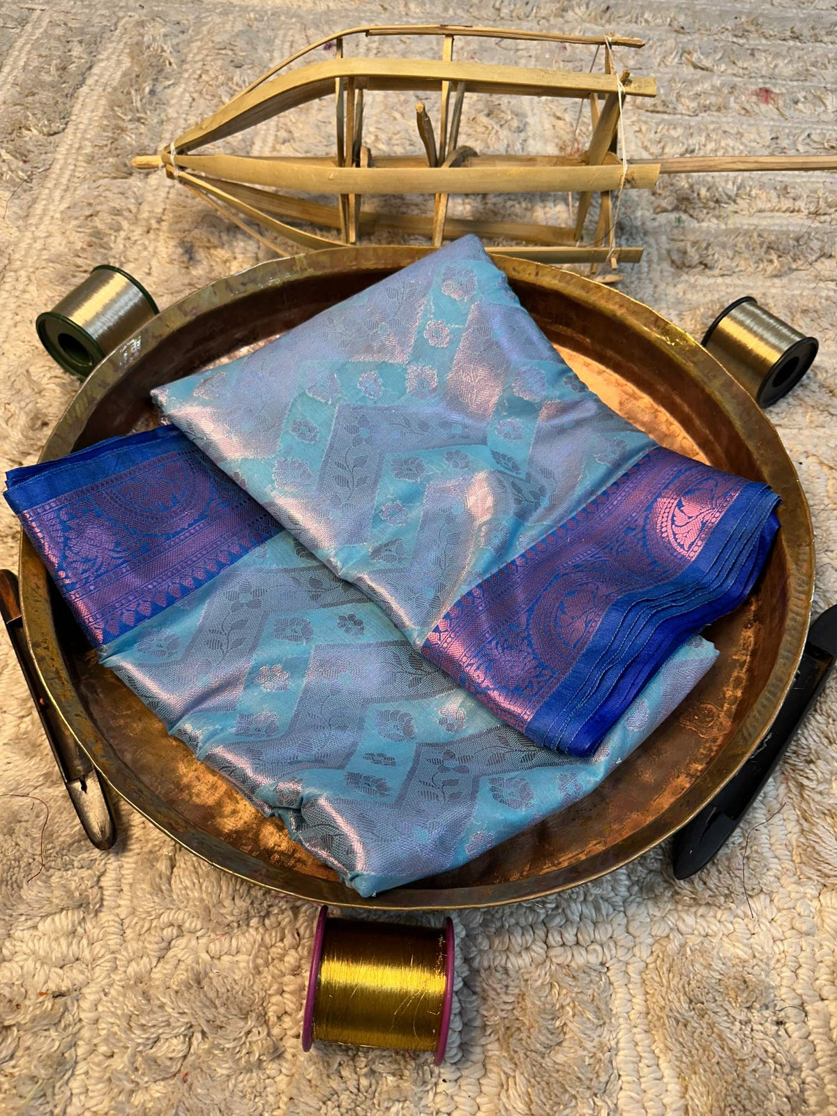 Soft Cotton Silk Rtique Zari Banarasi Saree