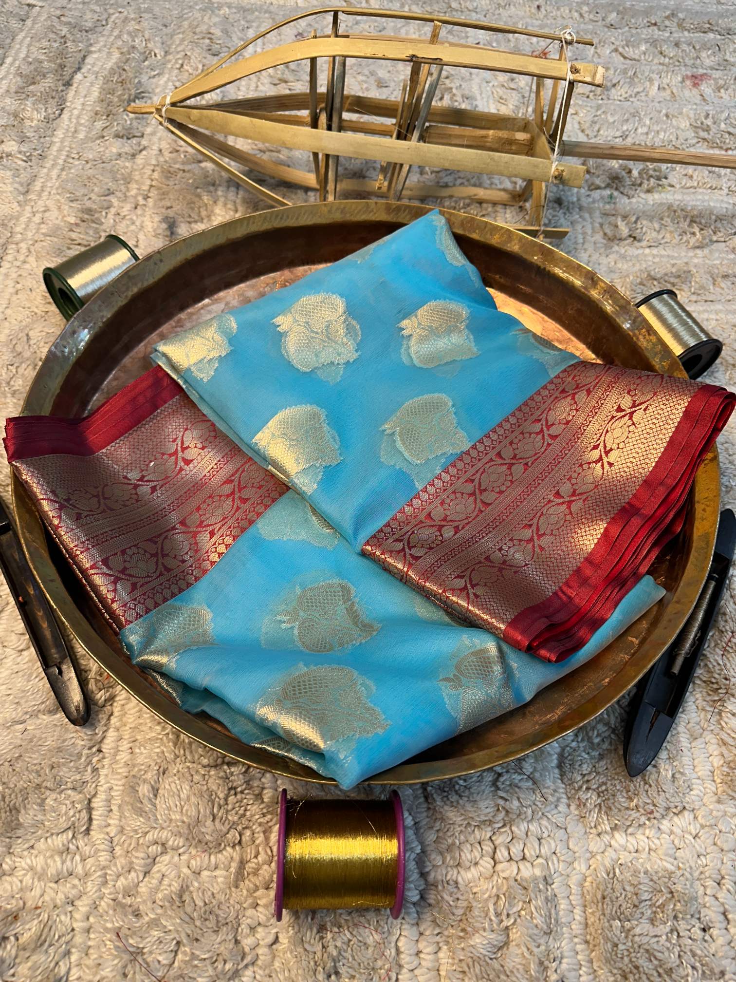 Soft Cotton Silk Rtique Zari Banarasi Saree
