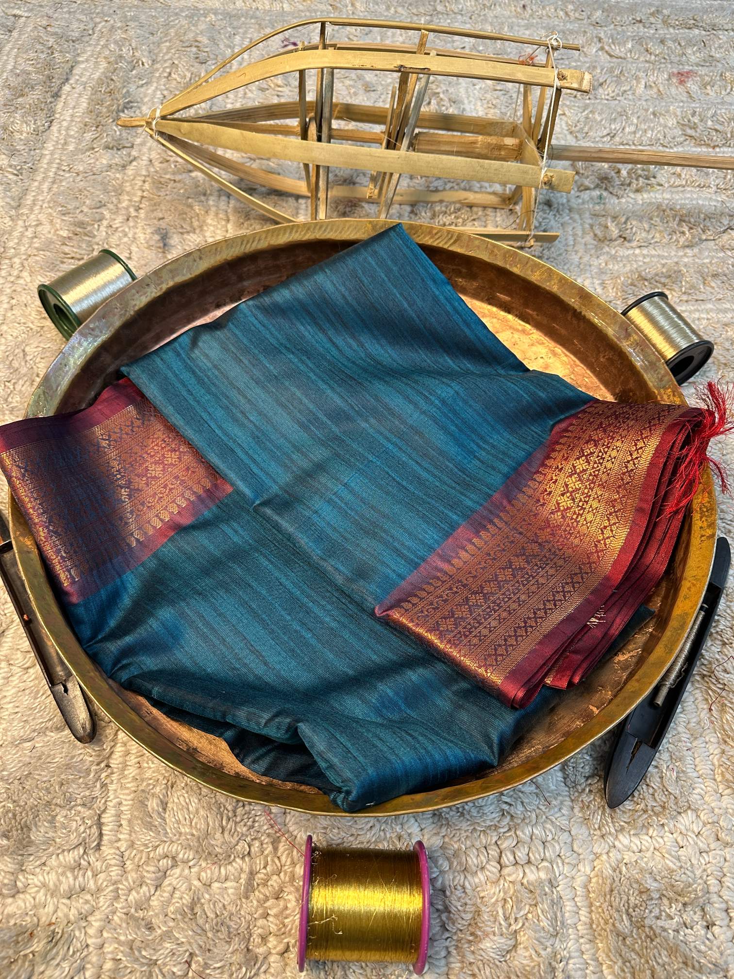 Soft Cotton Silk Rtique Zari Banarasi Saree