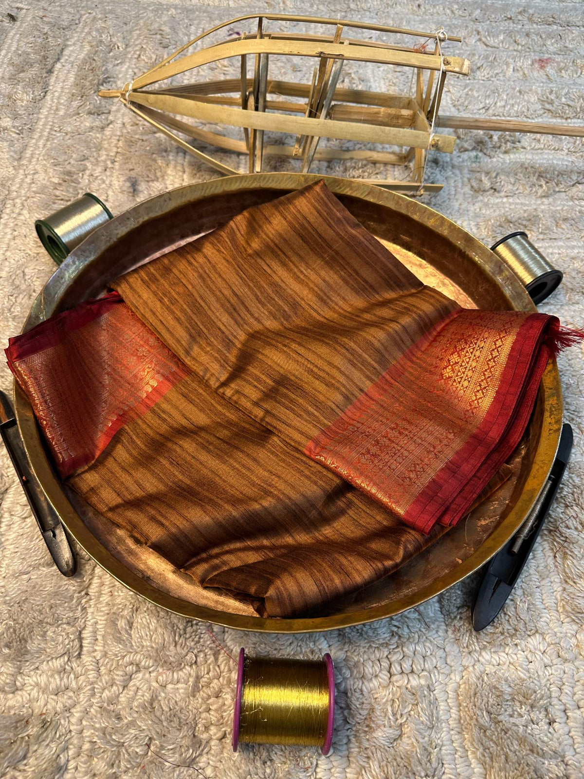 Soft Cotton Silk Rtique Zari Banarasi Saree