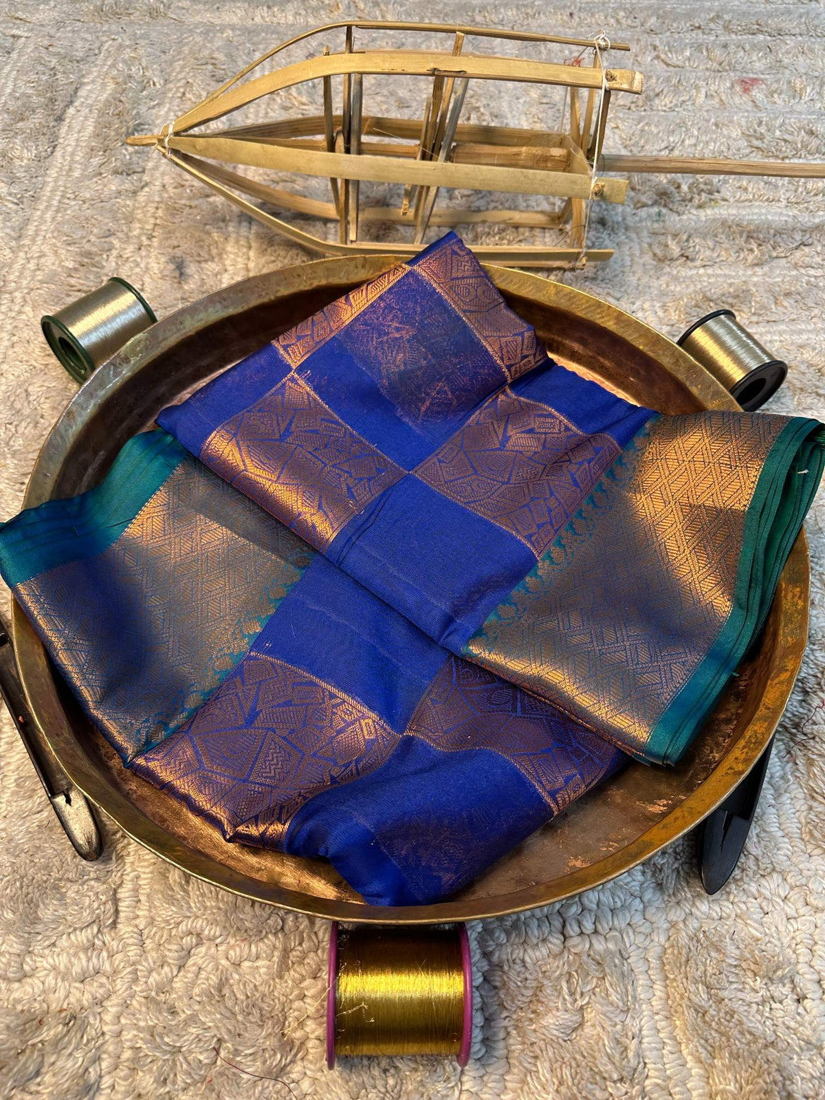 Soft Cotton Silk Rtique Zari Banarasi Saree