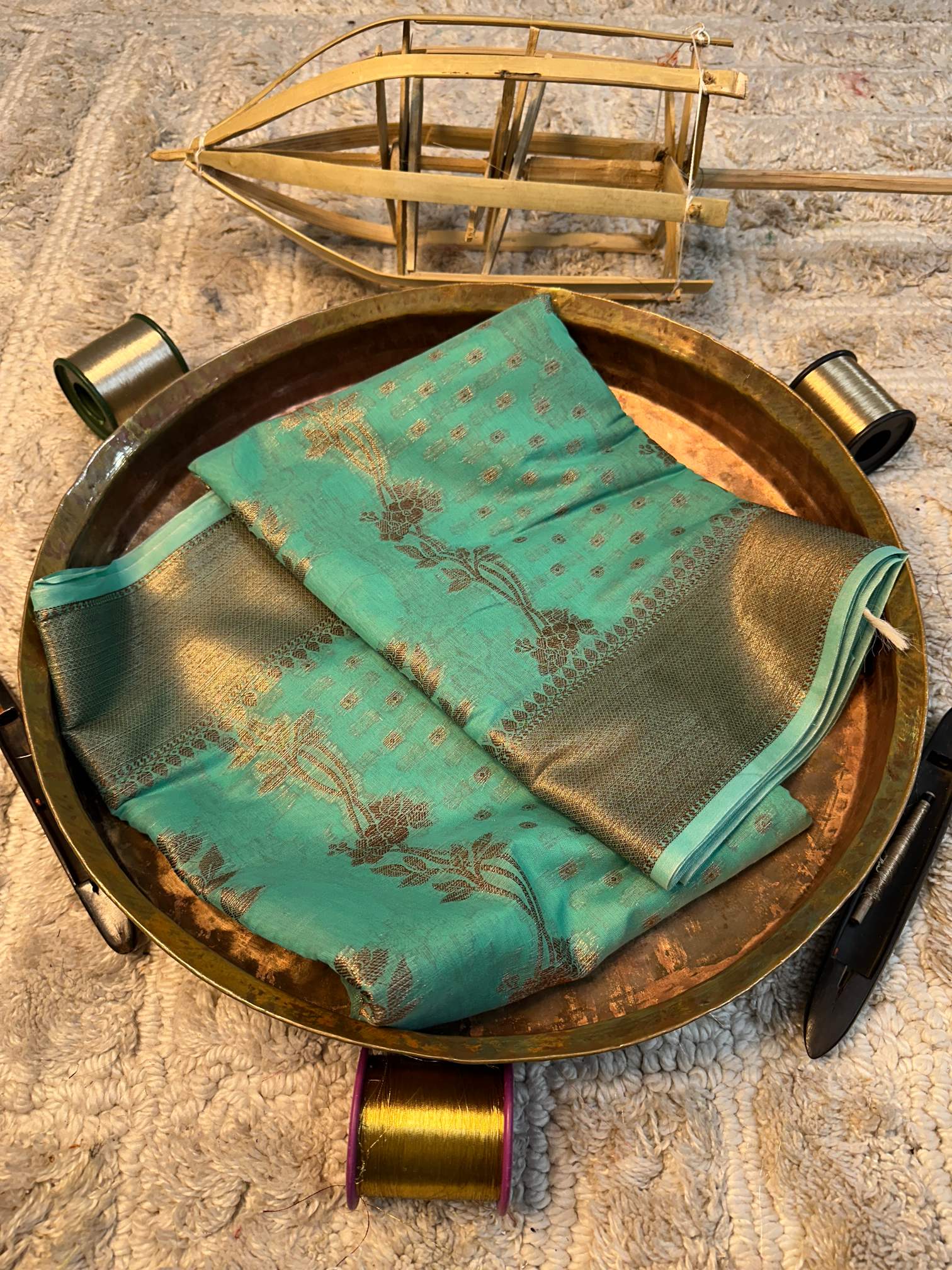 Soft Cotton Silk Rtique Zari Banarasi Saree
