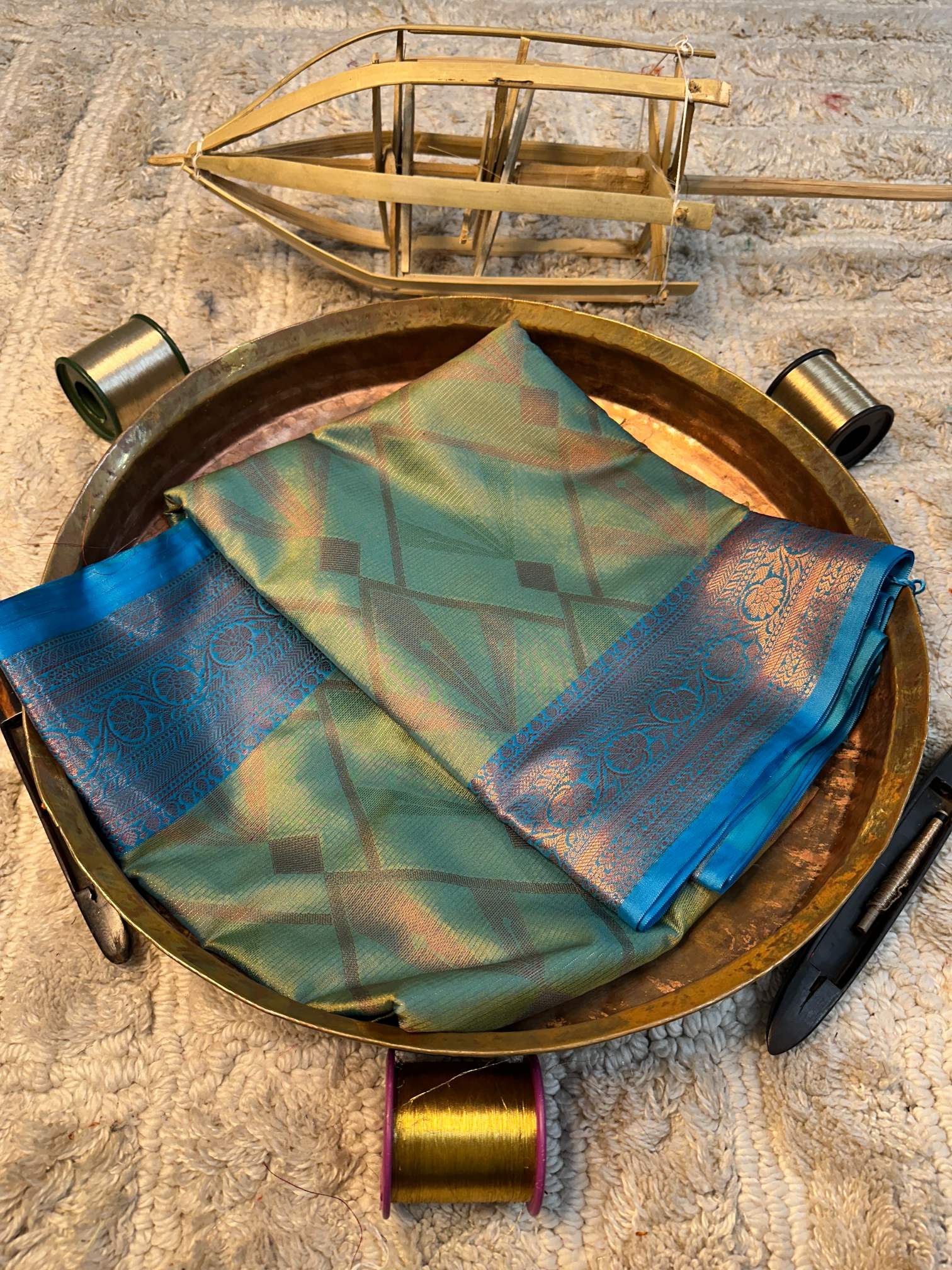 Soft Cotton Silk Rtique Zari Banarasi Saree