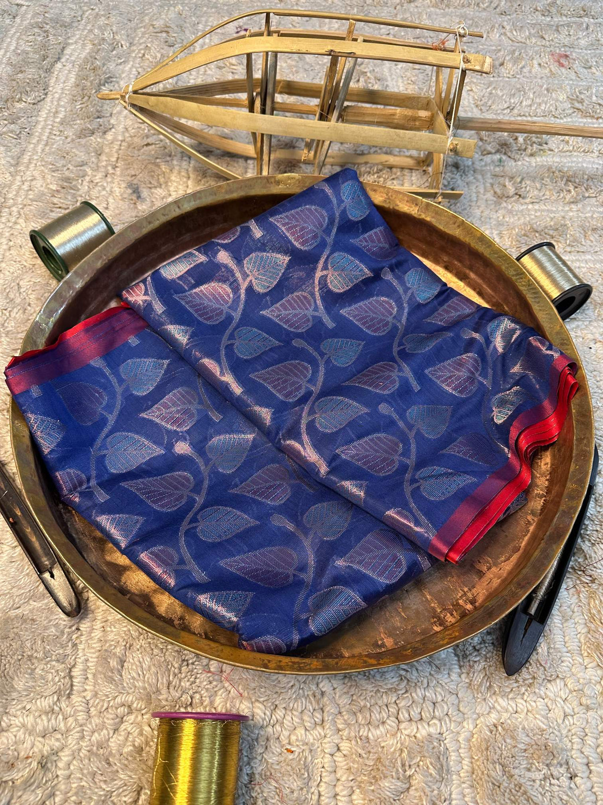 Soft Cotton Silk Rtique Zari Banarasi Saree