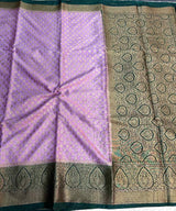 Lavender Warm Silk Banarasi Saree