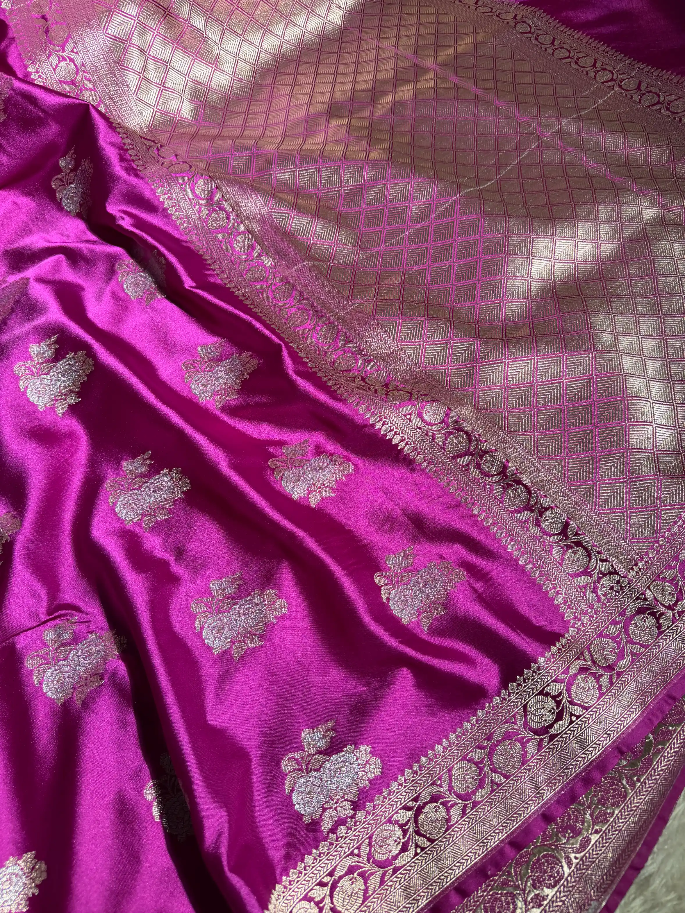 Light Purple Mashru Katan Silk Eccentric Banarasi Saree 