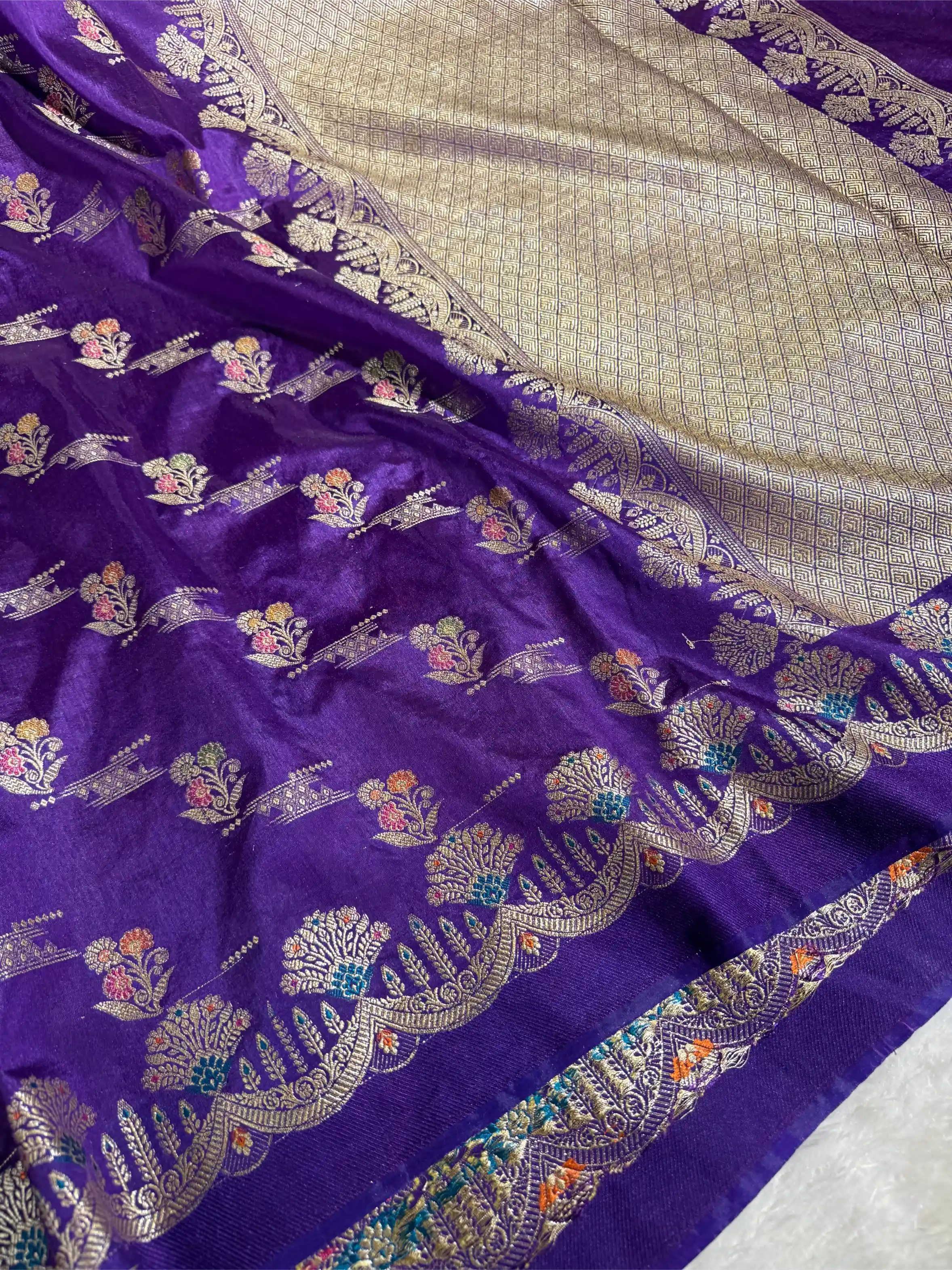 Light Purple Tilfi Meena Warm Silk Banarasi Saree