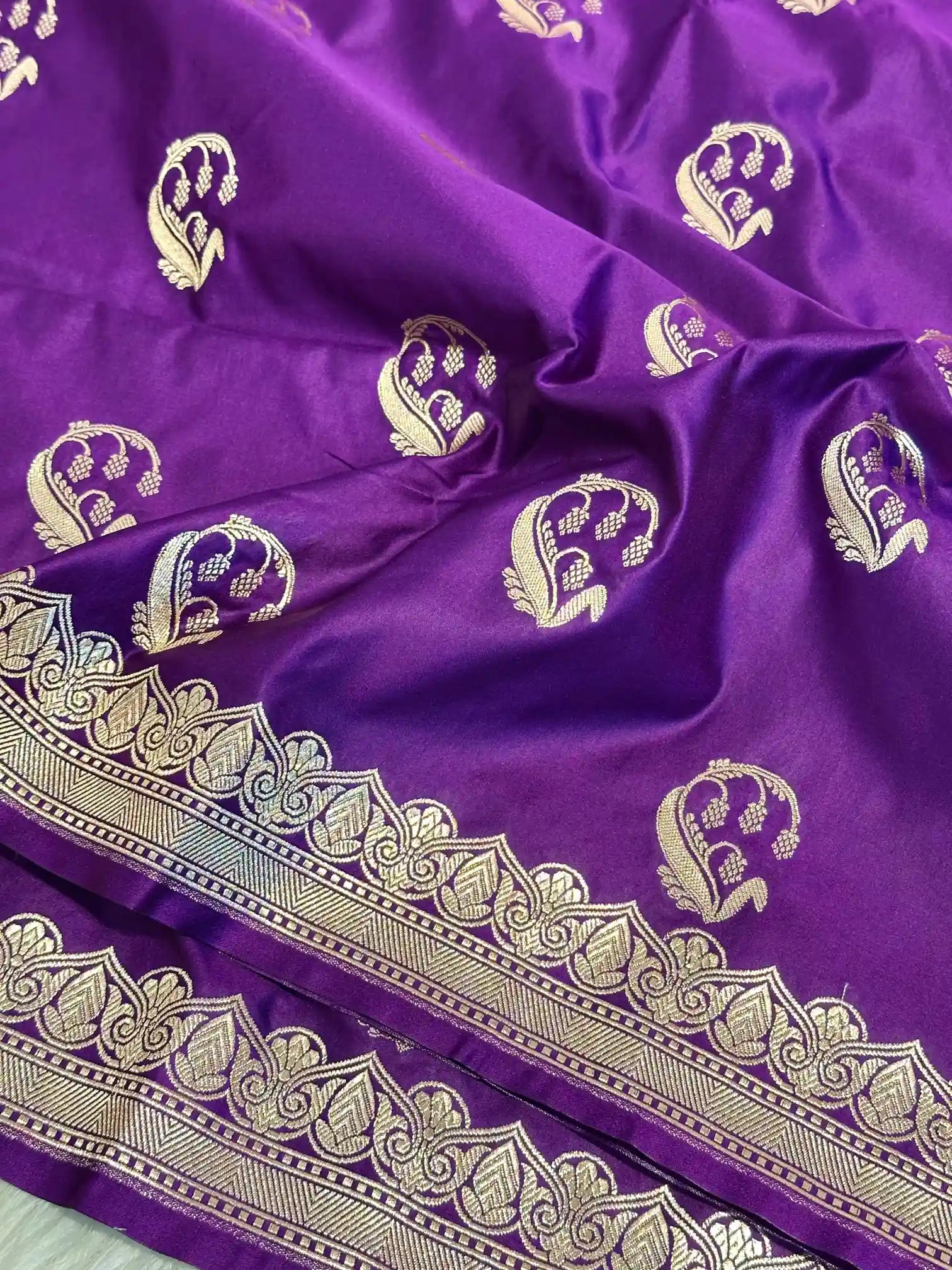 Light Purple Traditional Weave Mashru Katan Saree