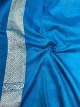 Light Blue Intricate Jaal Munga Silk Banarasi Saree