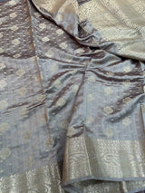 Light Brown Pure Chiniya Silk Saree