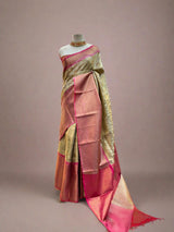 Light Gold Tissue Silk Embossed Floral Saree