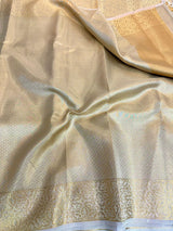 Light Golden Tissue Silk Bridal Banarasi Saree