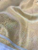 Light Golden Tissue Silk Bridal Banarasi Saree