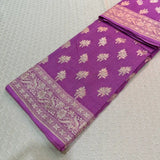 Light Lavender Munga Silk Banarasi Buta Saree