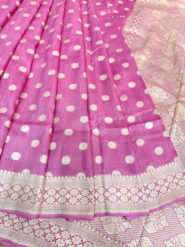 Light Lavender Shade Pure Munga Silk Saree