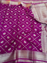 Light Purple Chiniya Silk Banarasi Saree