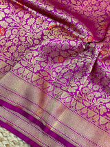 Light Purple Meenakari Brocade Katan Silk Saree