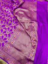 Light Purple Pure Katan Silk Banarasi Saree