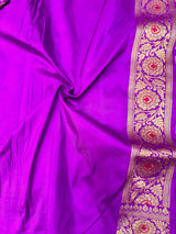 Light Purple Pure Katan Silk Banarasi Saree