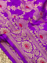 Light Purple Pure Katan Silk Banarasi Saree