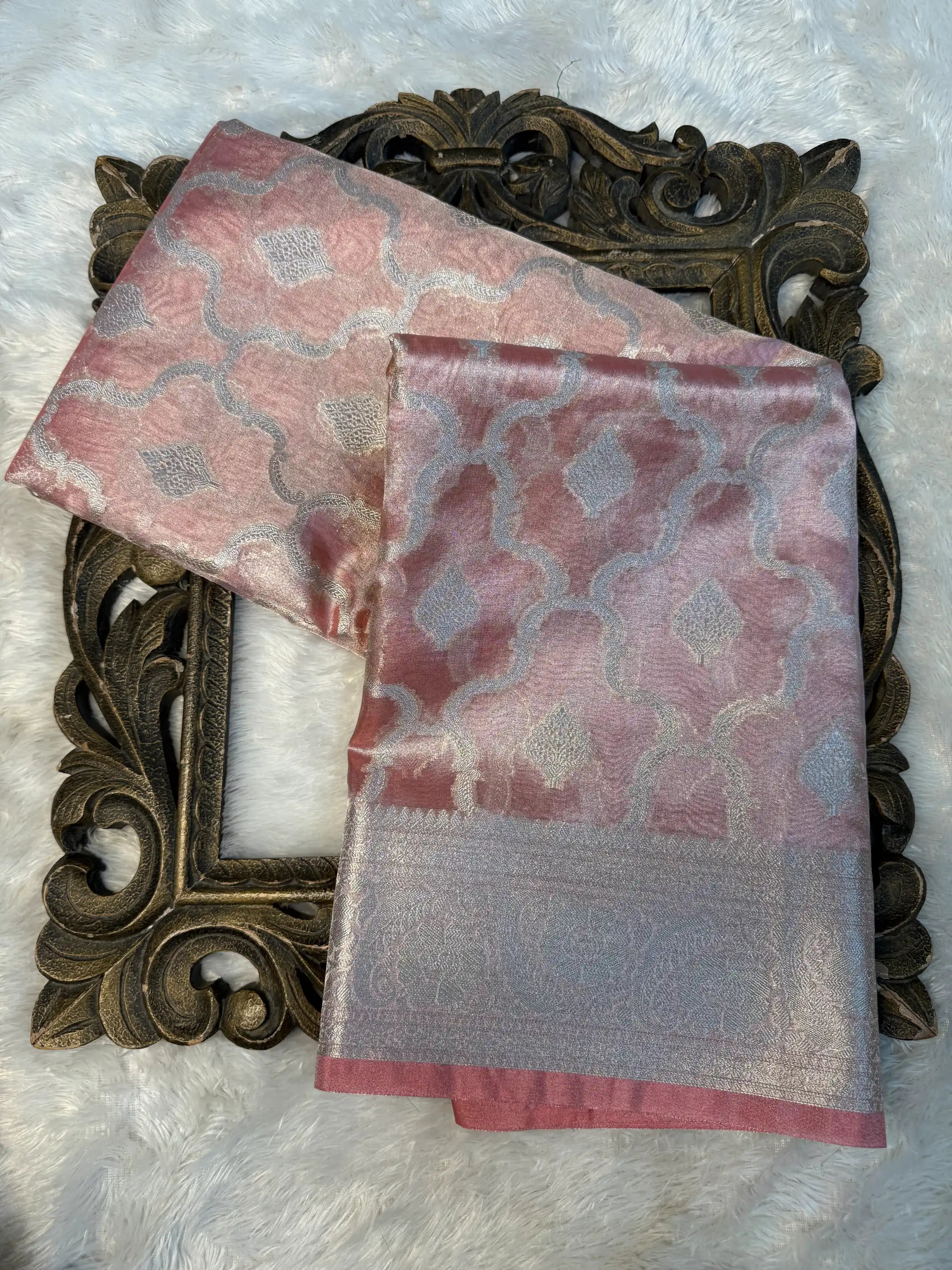 Contemporary Weave Kora Tissue Silk Banarasi Saree