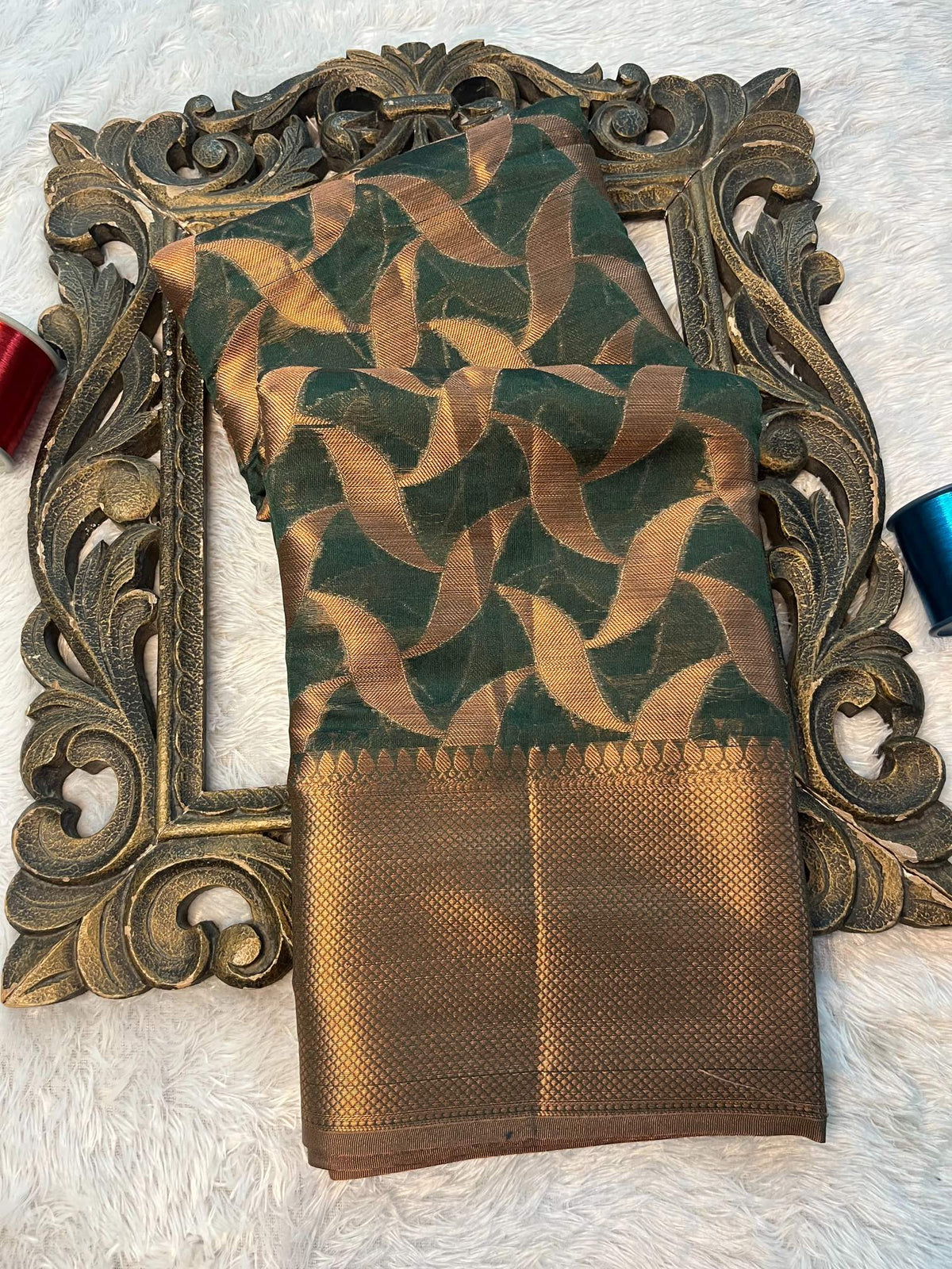 Soft Cotton Silk Rtique Zari Banarasi Saree