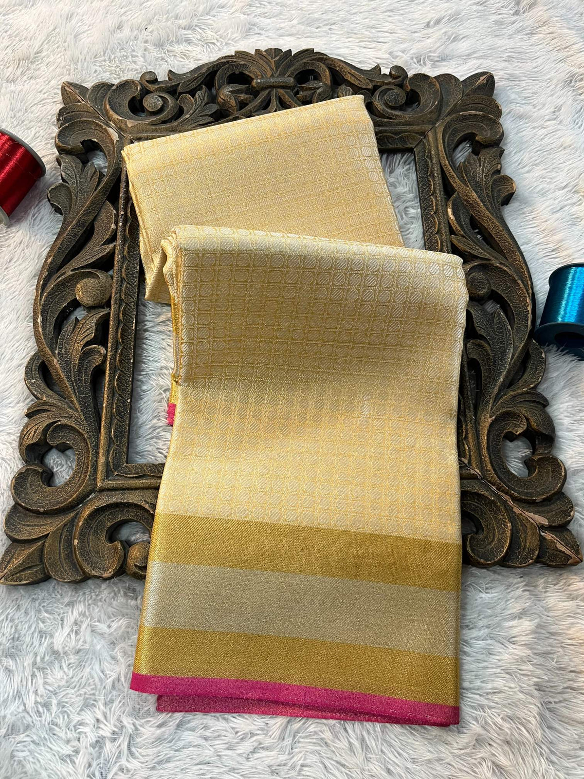 Soft Cotton Silk Rtique Zari Banarasi Saree