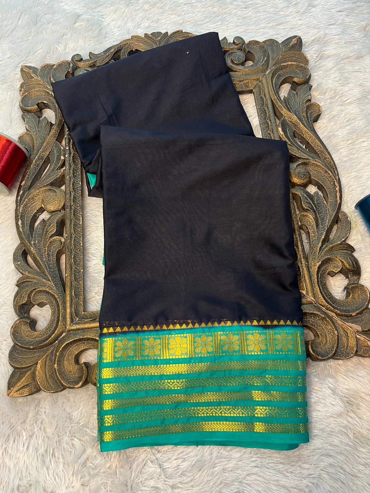 Soft Cotton Silk Rtique Zari Banarasi Saree