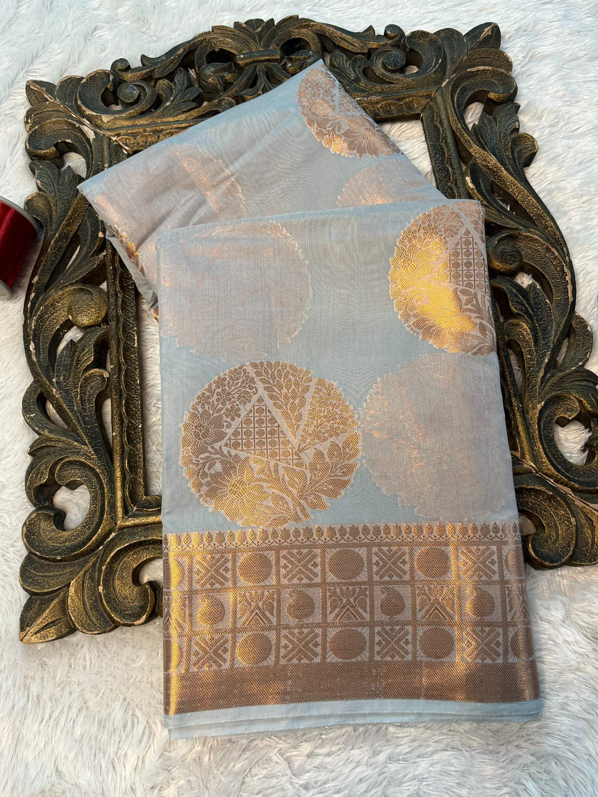 Eccentric zari weave Softsilk Banarasi Saree