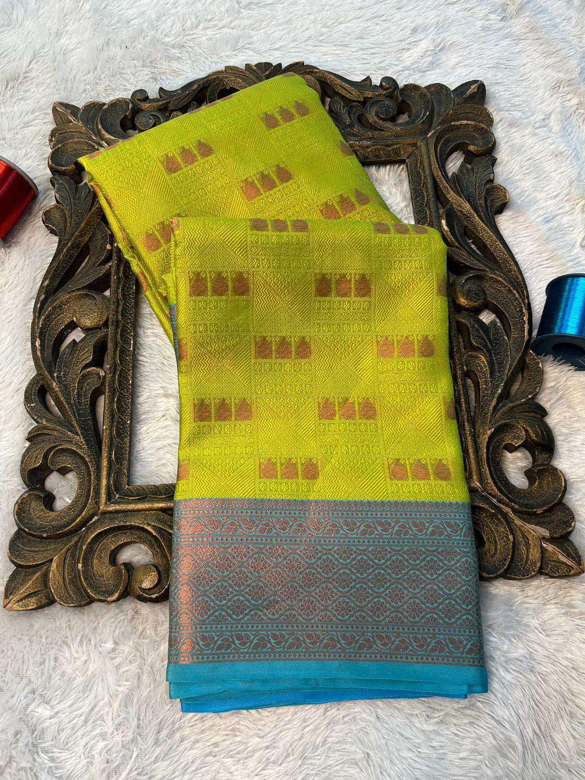 Eccentric zari weave Softsilk Banarasi Saree