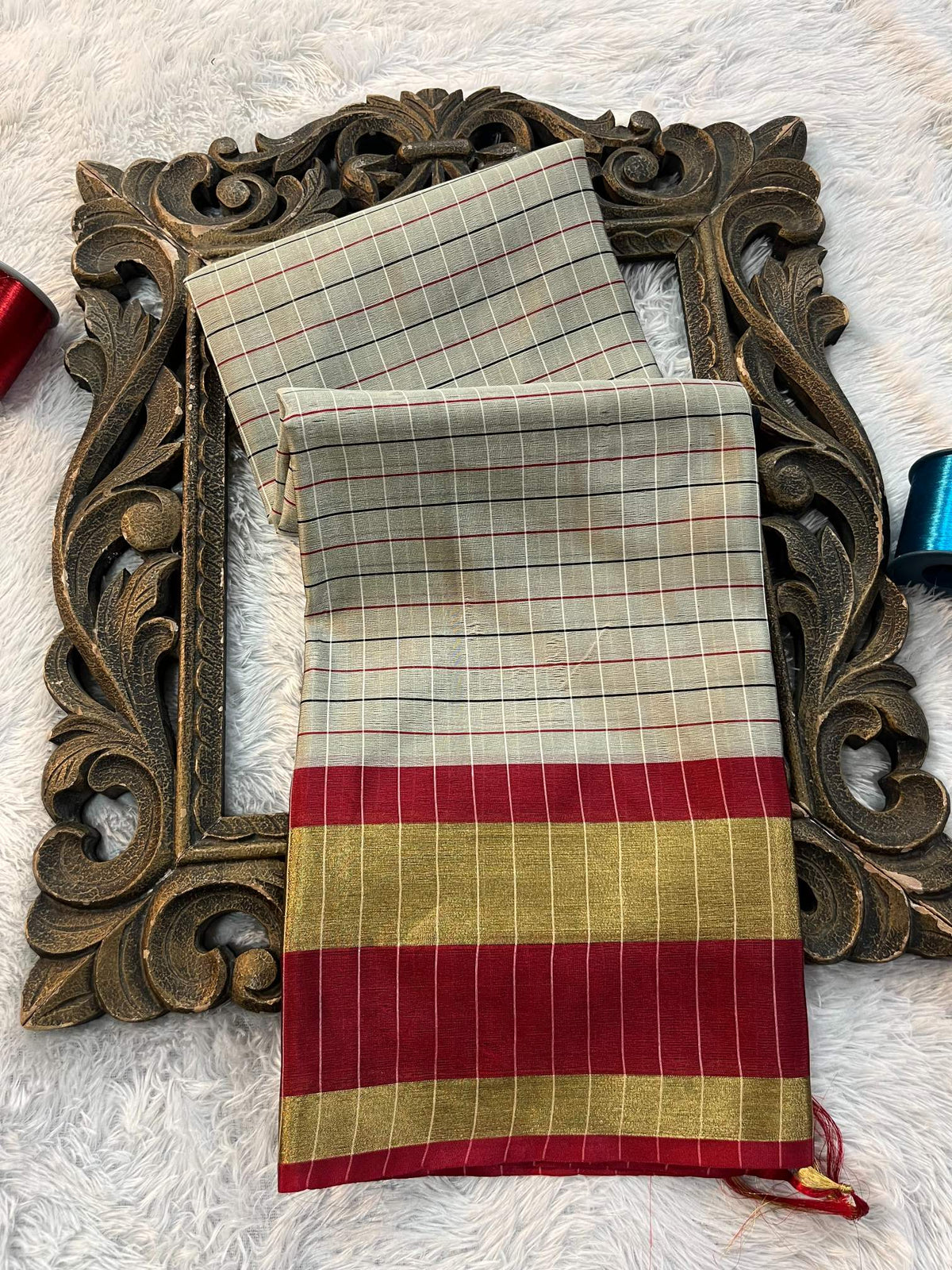 Soft Cotton Silk Rtique Zari Banarasi Saree