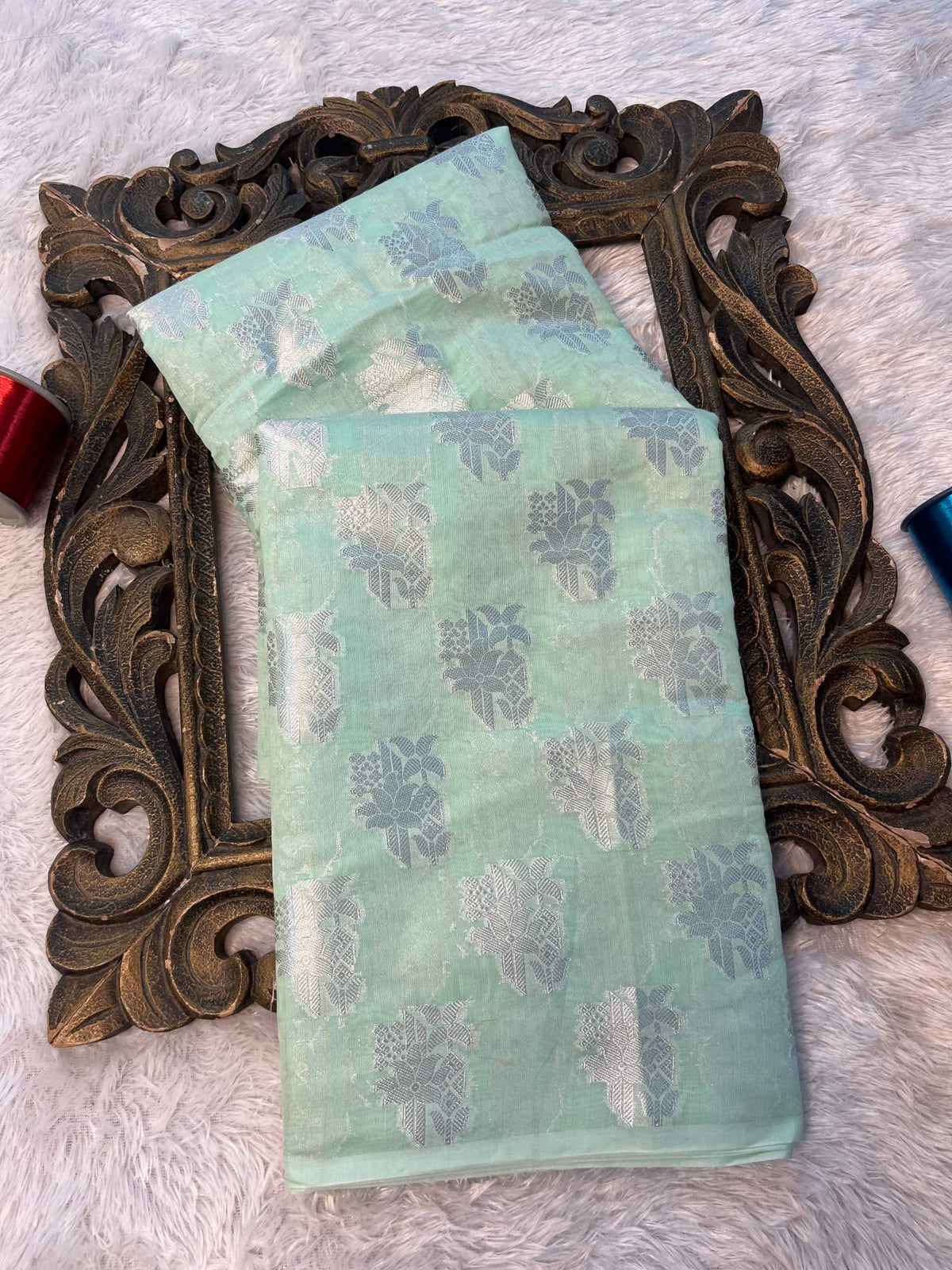 Soft Cotton Silk Rtique Zari Banarasi Saree