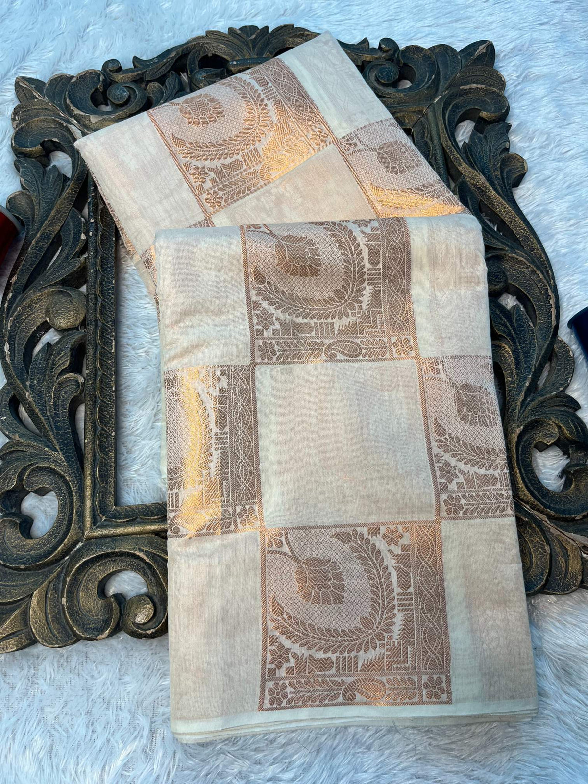 Soft Cotton Silk Rtique Zari Banarasi Saree