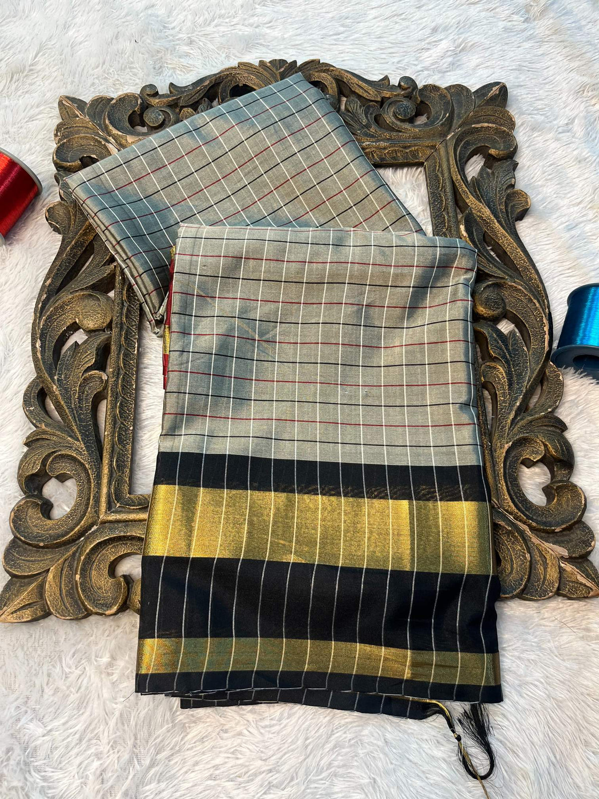 Soft Cotton Silk Rtique Zari Banarasi Saree