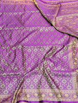 Majenta Mashru Katan Silk Banarasi Saree 