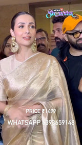 Malaika Arora Inspired Tissue Silk Saree