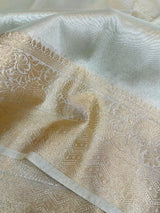 Malaika Arora Inspired Golden Tissue Silk Saree