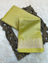 Manish Malhotra Inspired Light Yellow Temple Border Saree