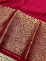 Maroon Warm Silk Banarasi KatBandh Saree