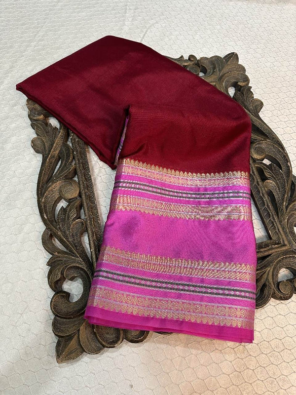 Maroon Warm Silk Banarasi Saree