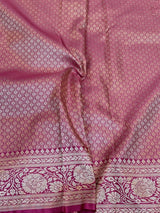 Mauve Peach Premium Mashru Katan Saree