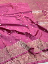 Mauve Peach Premium Mashru Katan Saree