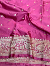 Mauve Peach Premium Mashru Katan Saree