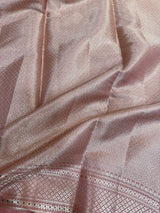 Mauve Peach Meenakari Buta Chiniya Silk Saree